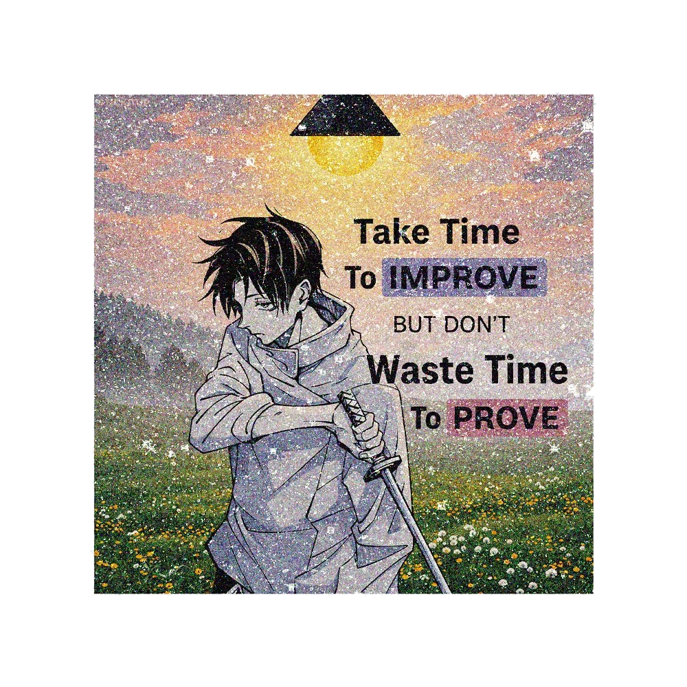Improve Not Prove Glitter Sticker